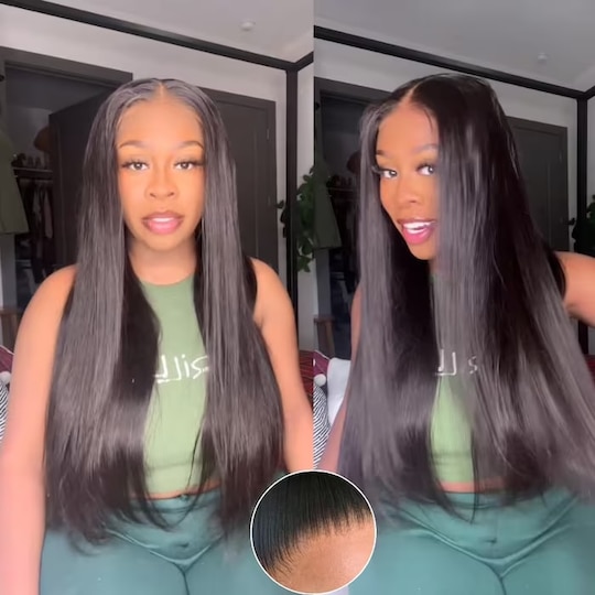 Sara Same Wig Pre Bleached 7x5 Mini Knots Pre Cut Lace Straight Wig  Member