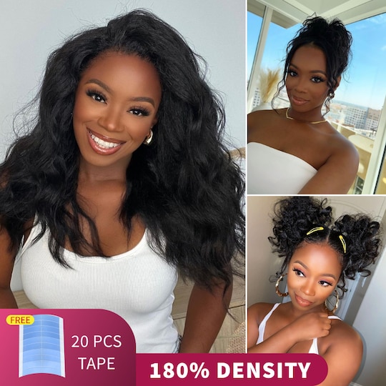 180% Density| 2.0 Upgrade Pre Everything Natural Black Body Wave Lace Wig Member Exclusive