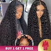 7x5 Bye Bye Knots Put on and Go Glueless Wig Pre Cut Transparent Lace Ocean Wave Wig with Invisible Knots