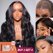  13x4 Pre-Everything Lace Frontal Wig Pre Cut Ear to Ear Lace 3D Body Wave Human Hair Wigs with Bleached Knots and Plucked Hairline