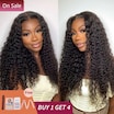  7x5 Bye Bye Knots Put on and Go Glueless Wig Pre Cut Lace Ocean WaveHuman Hair Wig with Invisible Knots