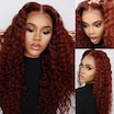  Flash Sale 33B Color Reddish Brown 13x4 Lace Front Wig Different Hair Texture Human Hair Wig 60% Off Flash Sale