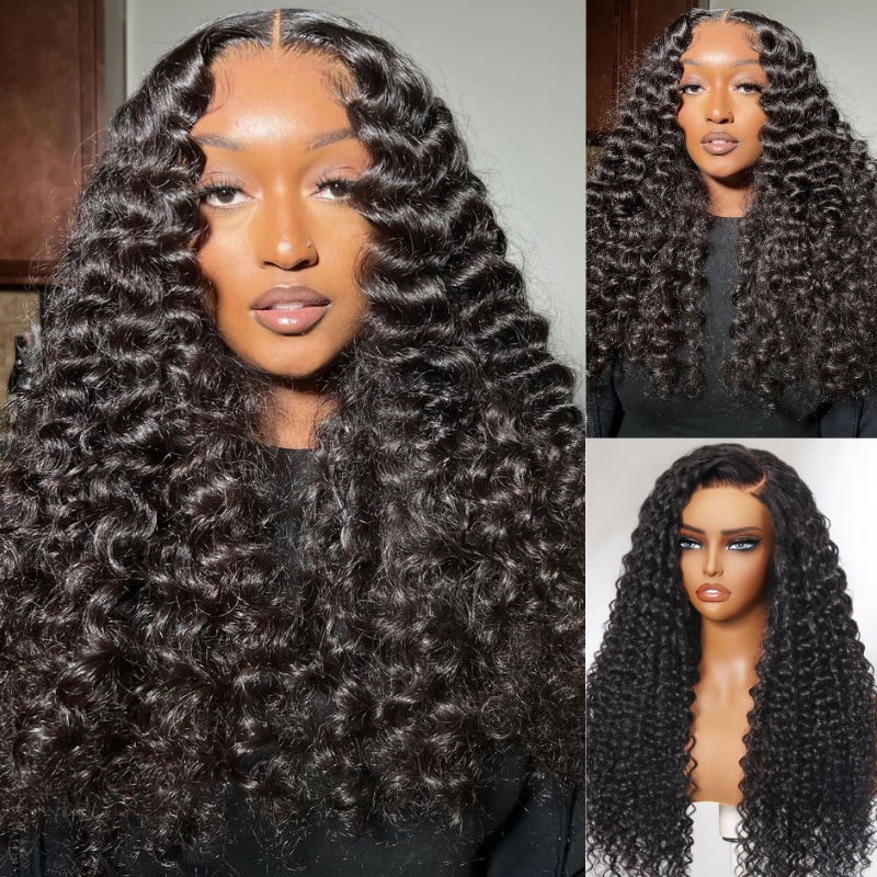 Beautyforever Deep Wave Put on and Go Glueless Lace Wig 13x4 Pre-Evertyhing Lace Front  Human Hair Wigs