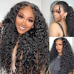  13x4 Pre-Everything Frontal Wig Pre Cut Ear to Ear Lace Glueless Water Wave Human Hair Wigs with Bleached Knots