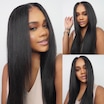  Yaki Straight ByeBye Knots Wig 7x5 and 13x4 Pre Cut Glueless Lace Put on and Go Human Hair Wigs with Invisible Knots