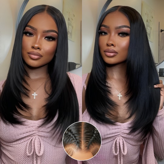  Pre-Cut Lace 7x5 ByeBye Knots and 13x4 Pre-Everything Glueless Put on and Go Straight Wigs Beginner Wig