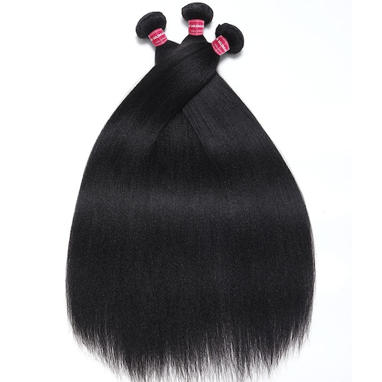  Yaki Straight 3 Bundles Natural Hair 100 Virgin Human Hair Full Sew In