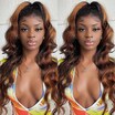  Balayage Brown Highlight 3D Body Wave 7x5 Bye Bye Knots Wig Put on and Go Glueless Lace Wigs with Invisble Knots