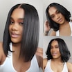  Light Yaki Bob 7x5 and13x4 Glueless Lace Front Wig Natural Looking Yaki Straight Bleached Knots Human Hair Wigs
