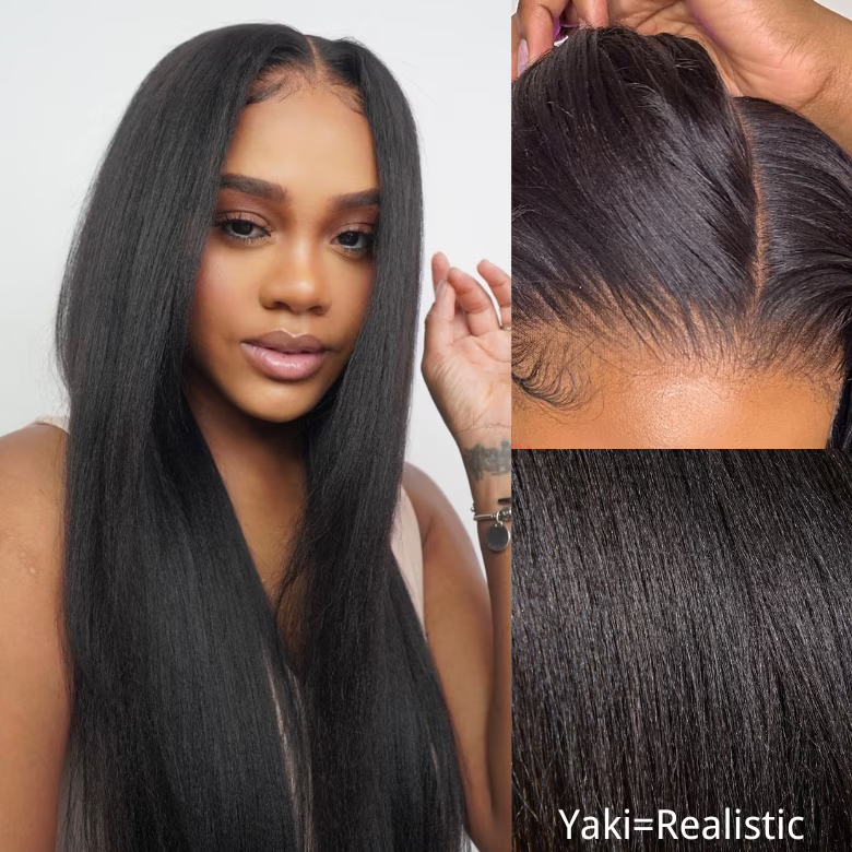 80% Off |13x6 Pre-Everything Yaki Straight Pre Bleached Put on and Go Transparent Lace Front Wig Member Exclusive