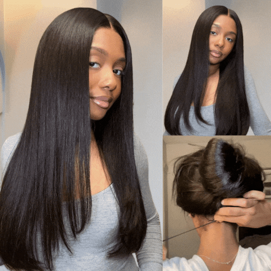  7x5 and 13x4 Pre-Everything Lace Front Silky Straight Wig Put on and Go Glueless Human Hair Wigs