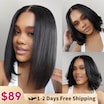  Light Yaki Bob 7x5 and13x4 Glueless Lace Front Wig Natural Looking Yaki Straight Bleached Knots Human Hair Wigs