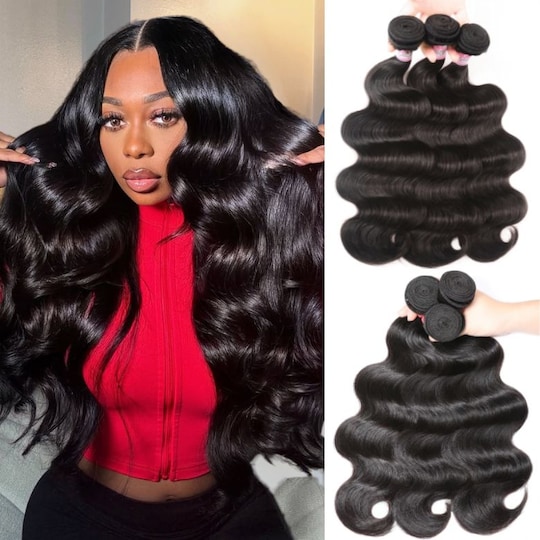  Brazilian Body Wave 3 Bundles Unprocessed Virgin Hair Weave Human Hair Bundles