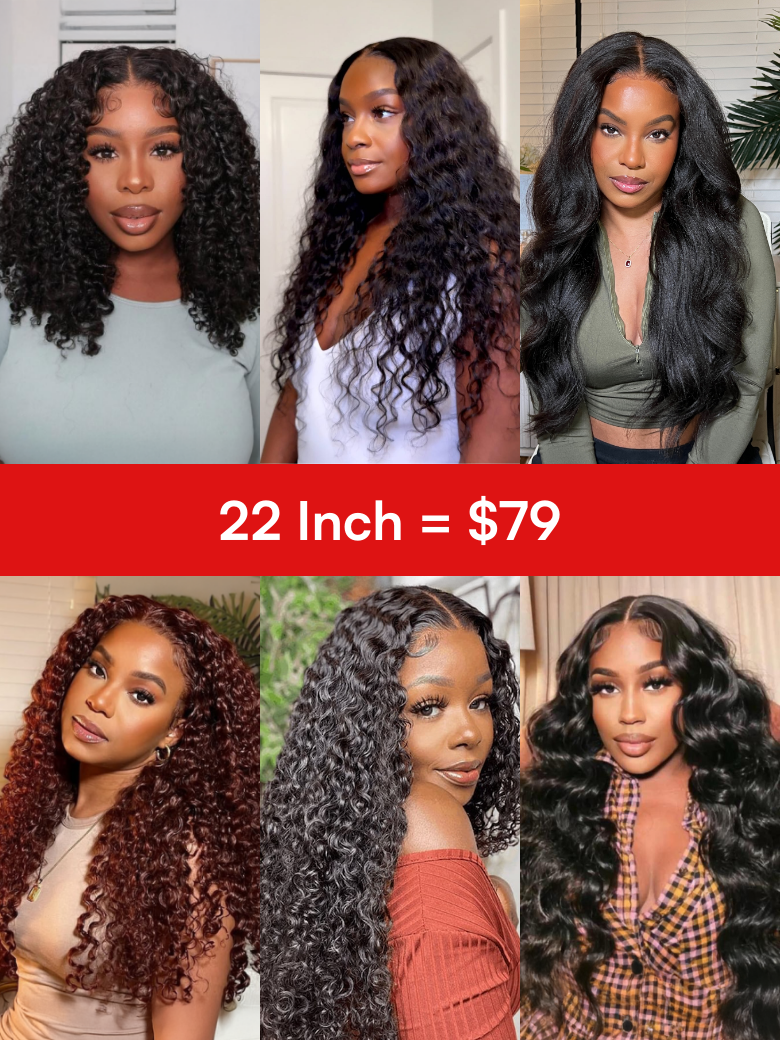22 Inch=$79| Beautyforever 80% OFF 100% Human Hair Wig Collections