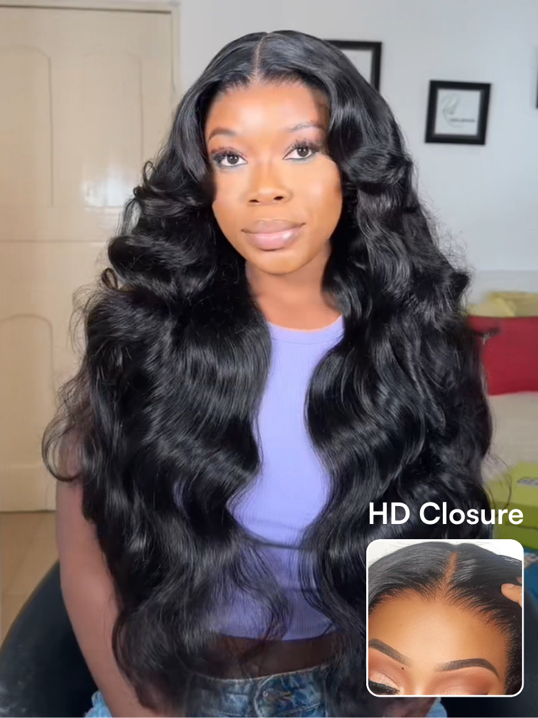 Beautyforever Invisible 5x5 HD Lace Closure Body Wave with 3