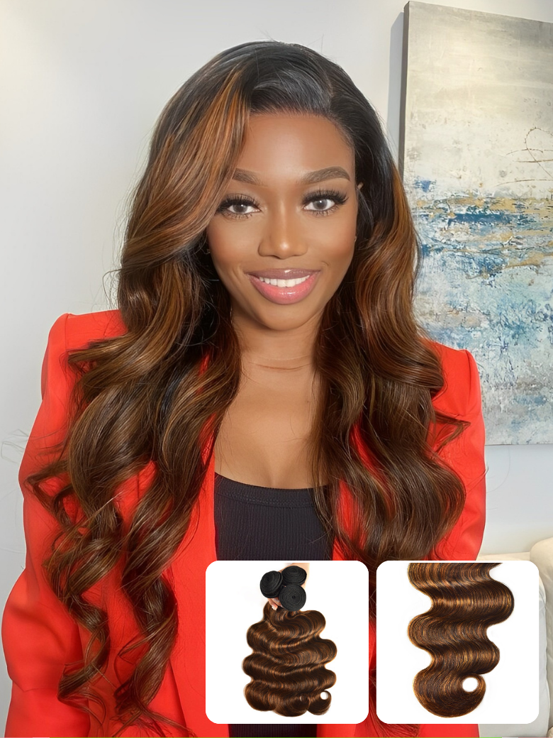 Beautyforever #FB30 Ombre Balayage Brazilian Body Wave Bundles 3 Bundle