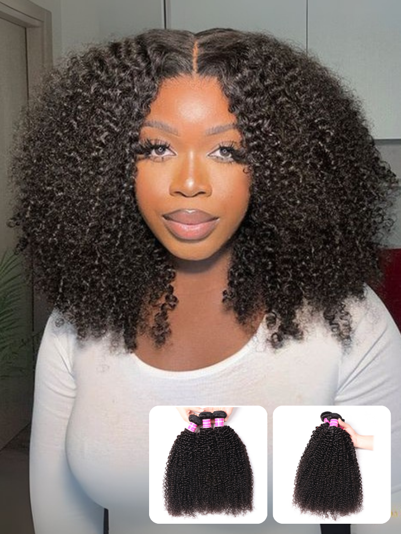 Beautyforever Kinky Curly Hair Brazilian Virgin Hair 3 Bundles Deals