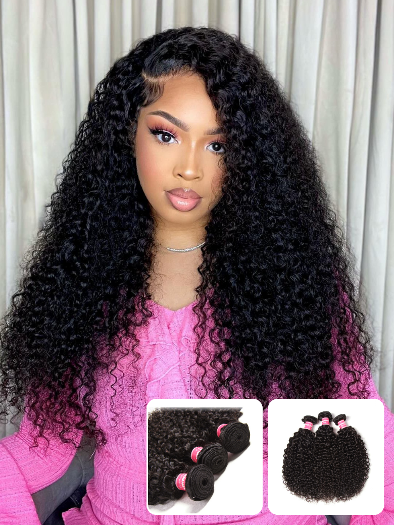 Beautyforever Top Quality 3pcs/pack Jerry Curly Human Hair Weave
