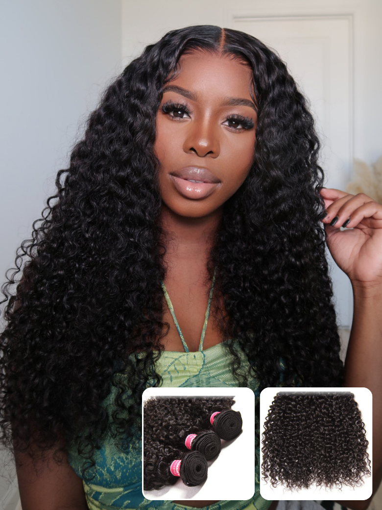 Beautyforever Brazilian Jerry Curly Hair Human Virgin Hair Weaving