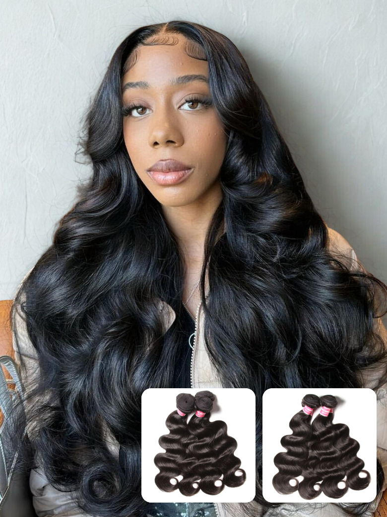 Beautyforever Brazilian Body Wave 4 Bundles Unprocessed Remy Hair Natural