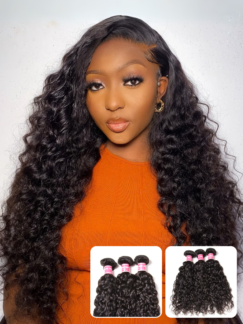 Beautyforever Peruvian Water Wave 3Bundles Natural Color Human Hair