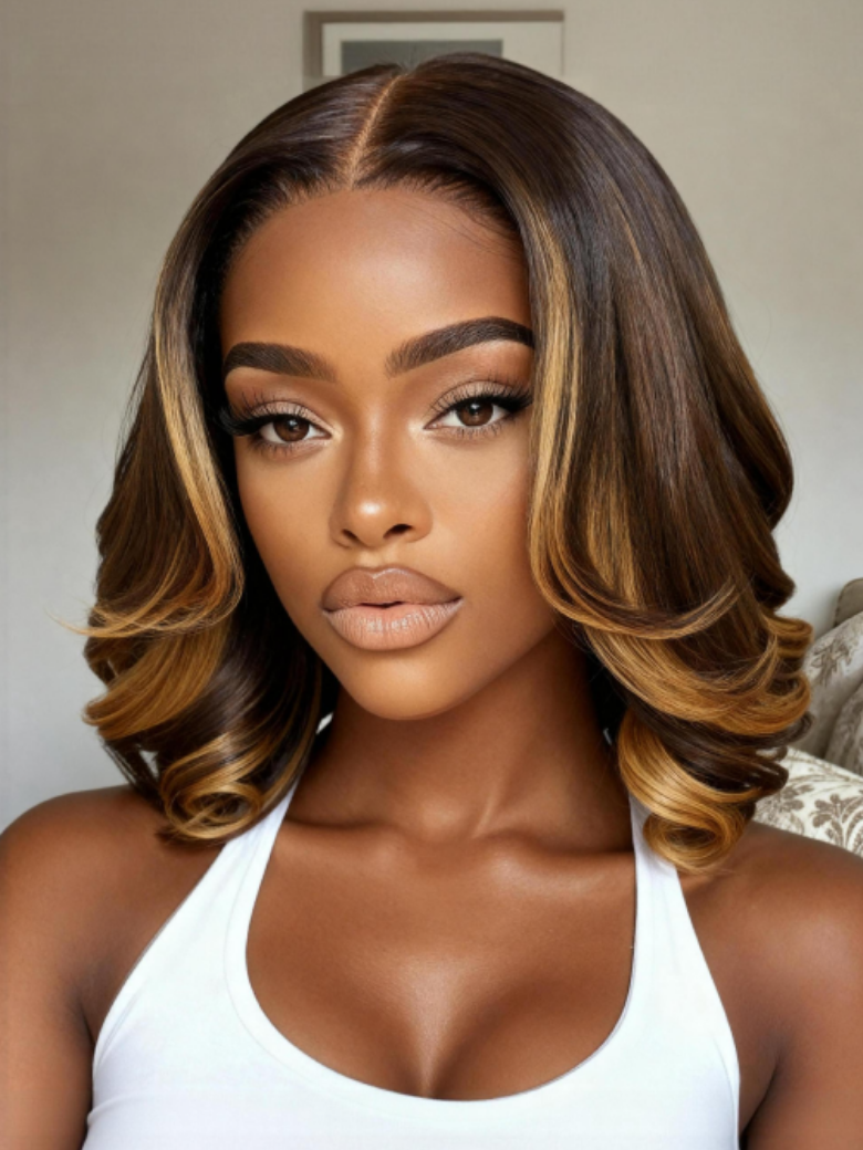 Beautyforever 13x4 Pre-Everything Lace Forntal Wig Balayage Blend Dark Root