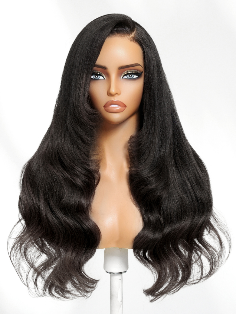 Beautyforever Yaki Straight Blowout Texture Layered Body Wave Ends Wig
