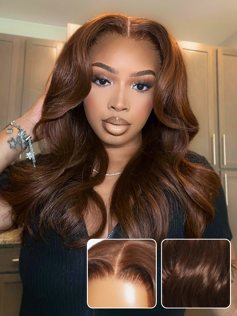Beautyforever Auburn Brown Loose Wave Wig Mocha Cocoa 13x4 Pre-Everything