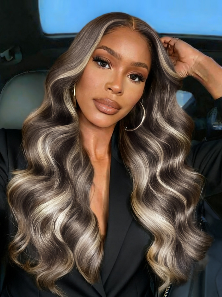 Beautyforever 13x4 Pre-Everything Lace Front Dark Brown with Platinum Blonde