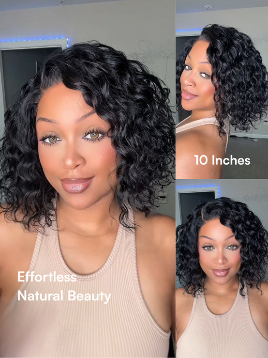 V Shape Glueless Wig Body Wave Drawstring WIG