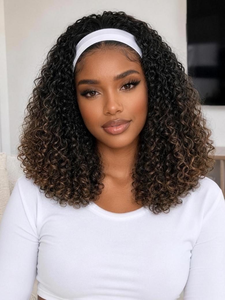 Beauty Forever 2-In-1 Switch™ Headband Wig – Burmese Curly