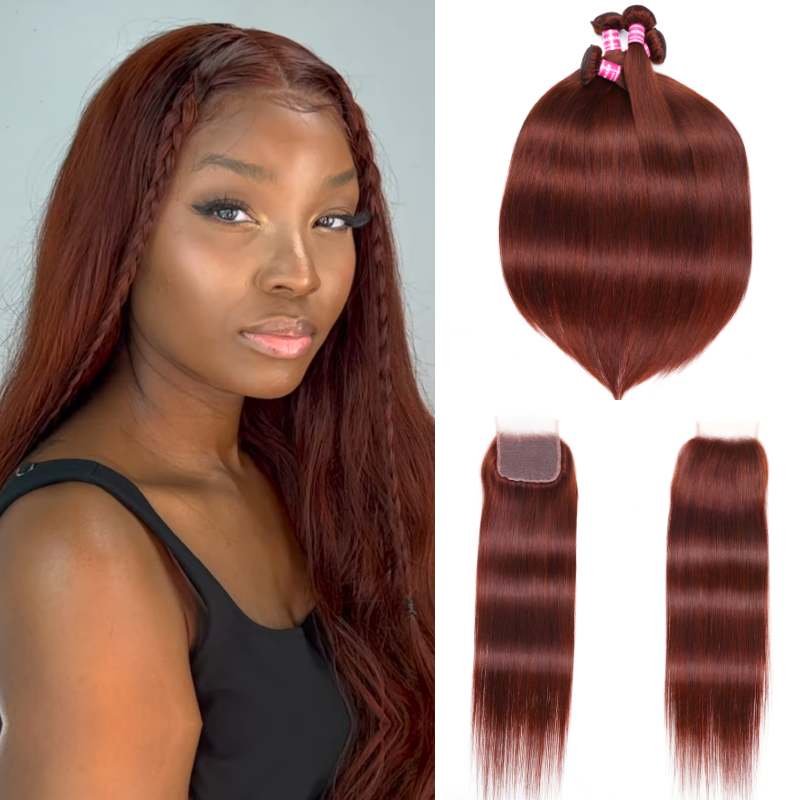 Beautyforever Bundles With Lace Frontal Closure Virgin Straight