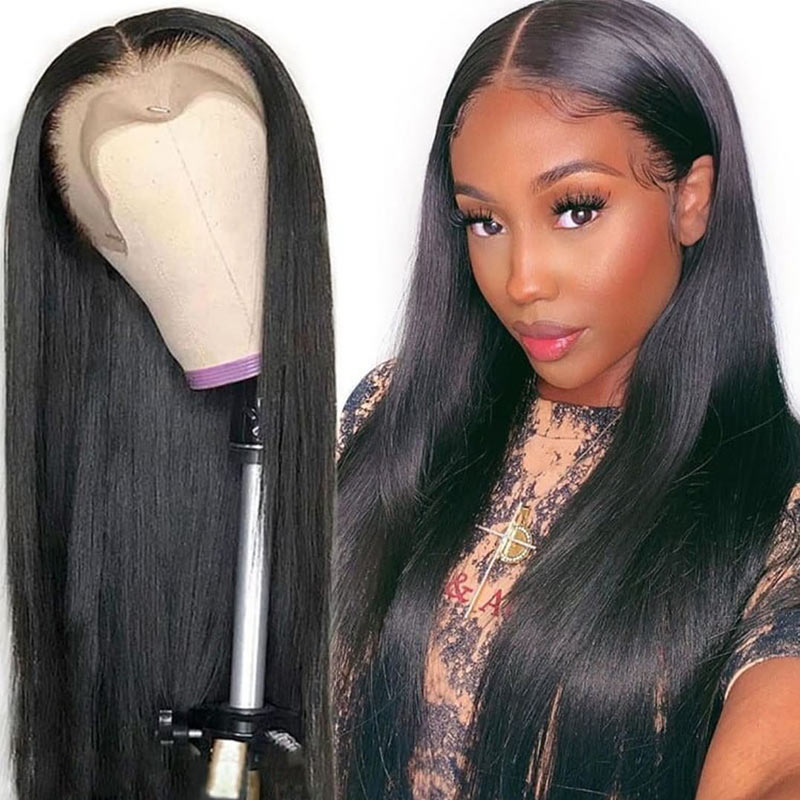 Beautyforever 150 Density Realistic Long Straight Lace Front Wigs 100 Virgin Human Hair