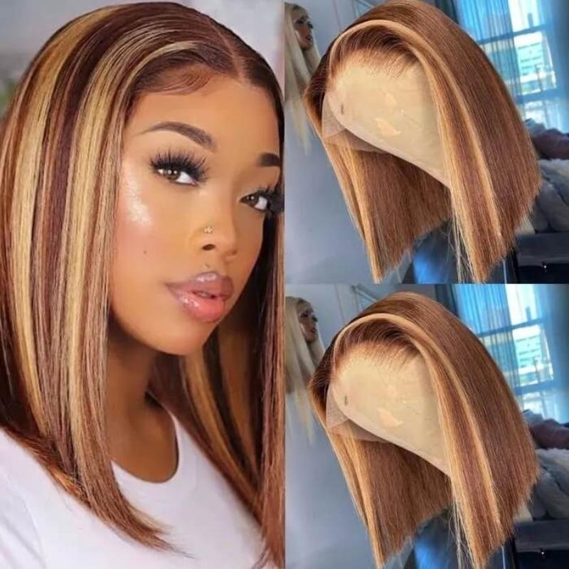 Beautyforever 13x5 T Part Human Hair Wig Piano Brown Highlight Wig P430 ...