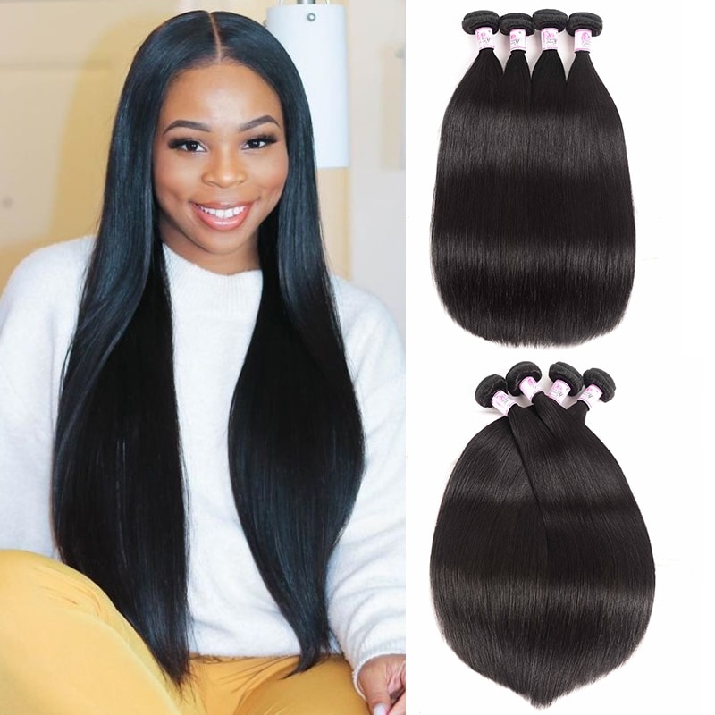 Beautyforever Brazilian Straight Hair Virgin Hair Straight Hair Bundles Remy Human Hair 4 bundles 8 30 inches
