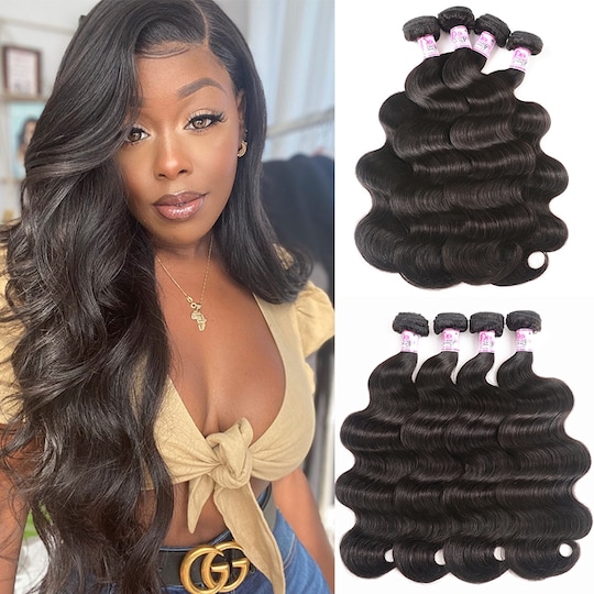  Indian Body Wave Virgin Hair Weave Remy Hair 4Bundles