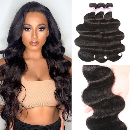  Malaysian Hair Body Wave Virgin Human Hair 3Bundles Remy Hair