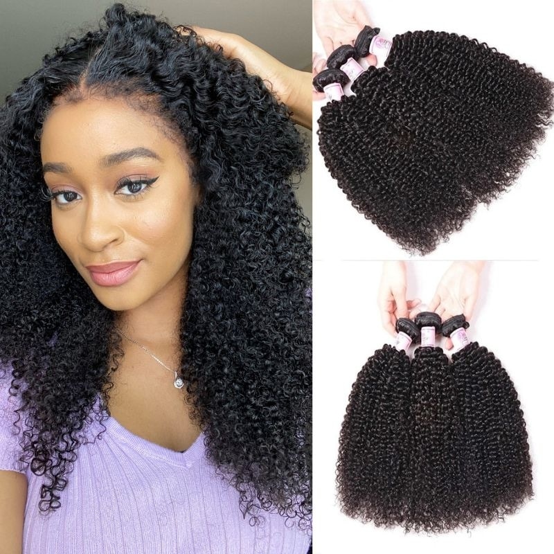 3 purchases brazilian kinky curl bundles