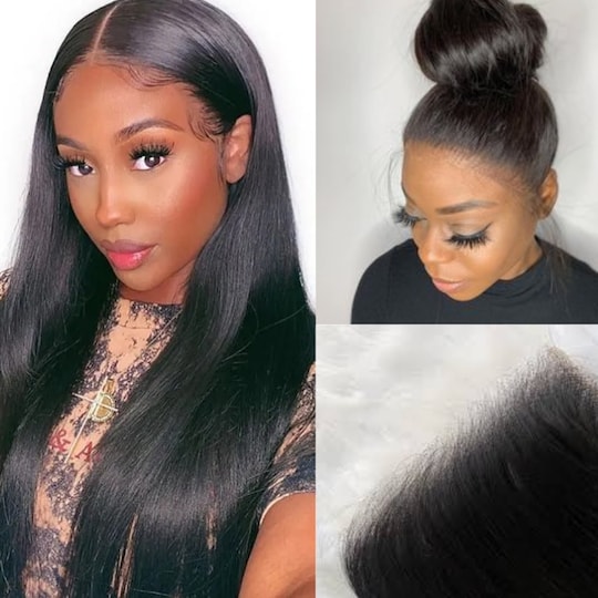  5x5 HD Lace Closure Straight Human Hair Undetectable Lace Closure With 3 Bundles Invisible Knots
