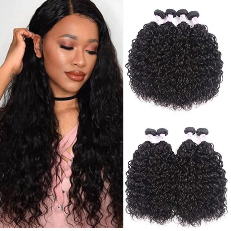 Beautyforever Peruvian Water Wave Human Hair Weave Hairstyles 4 Bundles